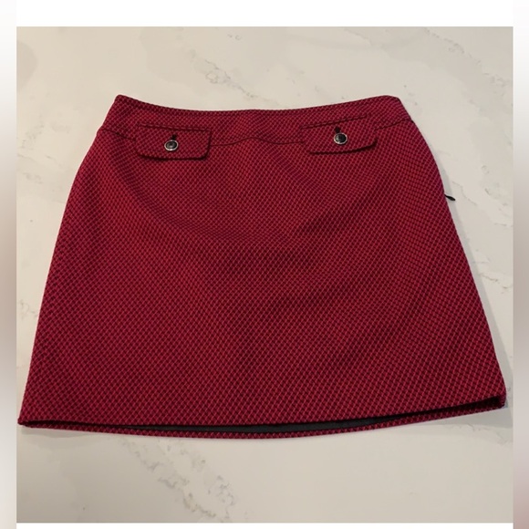 LOFT A-line skirt- magenta & black, lined, 4P. EUC - Picture 9 of 9